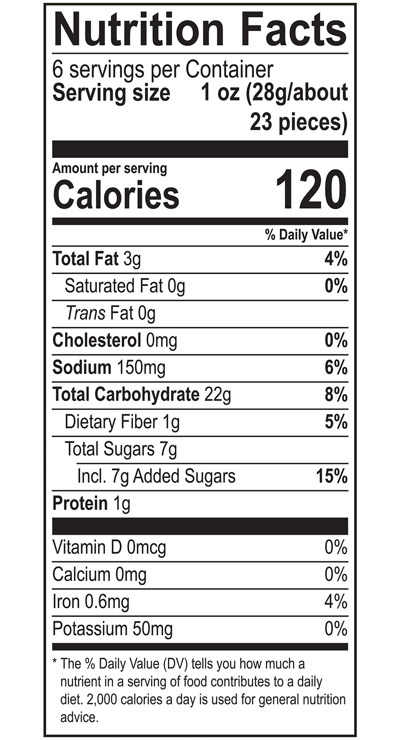 Honey Bunches of Oats Granola Chips Honey Roasted Nutrition Facts