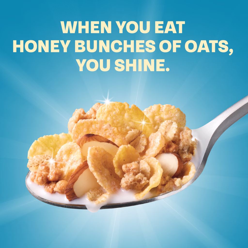 When you eat Honey Bunches of Oats, you shine